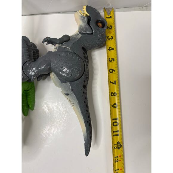 Zuru Robo Alive Walking and Growling T-rex Pair Green Gray TESTED - Picture 6 of 7